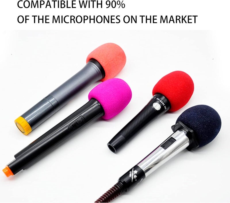 Comemela Pop Filter for Microphone Foam Microphone Covers Disposable Mic Covers for Microphones, 20Pcs Colorful Mic Windscreen Reusable Mic Foam Covers - Image 4